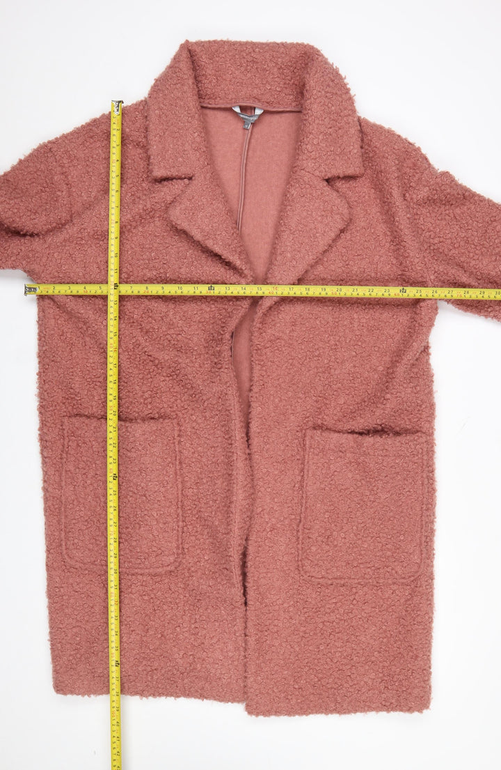 Principles Women Pink Wool Blend Coatigan Size 20 Longline Lined