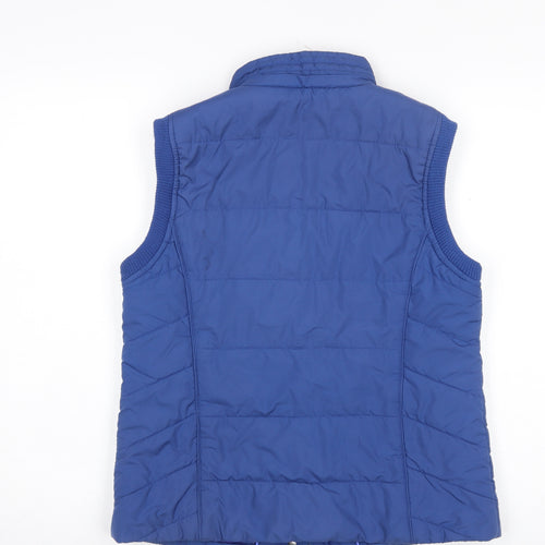 Marks and Spencer Per Una Blue Quilted Womens Waistcoat Medium