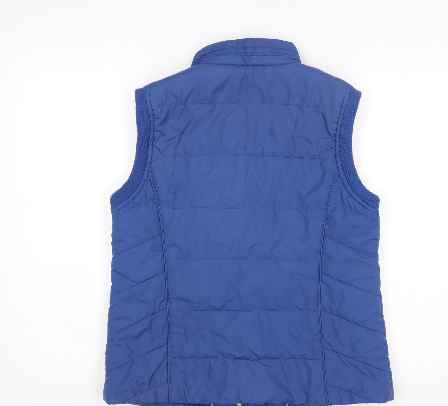 Marks and Spencer Per Una Blue Quilted Womens Waistcoat Medium