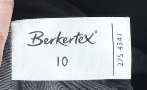 Berkertex Women's Black Faux Fur Hooded Parka Coat Size 10