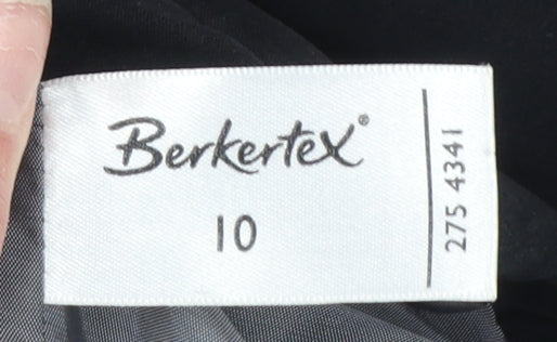 Berkertex Women's Black Faux Fur Hooded Parka Coat Size 10