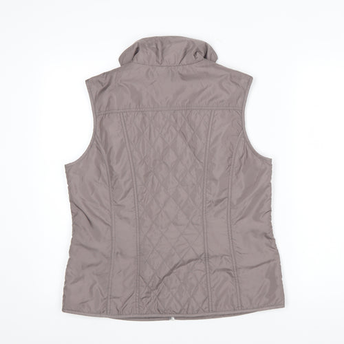 Rabe Womens Grey Quilted Lightweight Zip Waistcoat Size 12