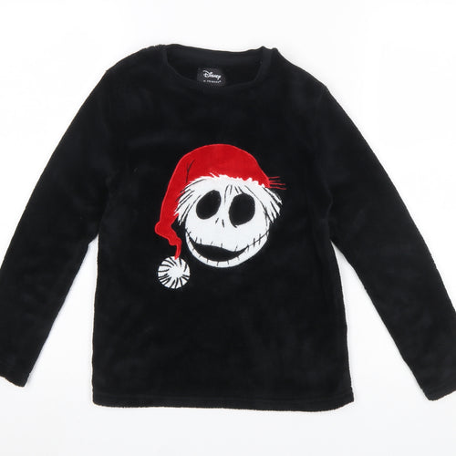 Disney Girls Black Jack Skellington Fleece Pyjama Top 9-10 Years