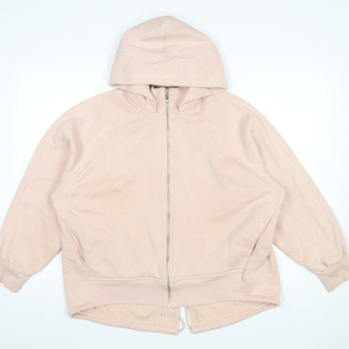 Riani Women Beige Full Zip Hoodie Size 12 Cotton Blend