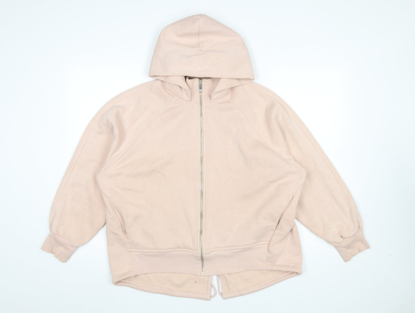 Riani Women Beige Full Zip Hoodie Size 12 Cotton Blend