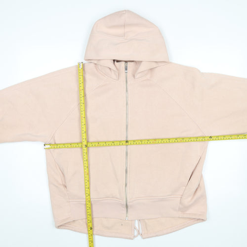 Riani Women Beige Full Zip Hoodie Size 12 Cotton Blend