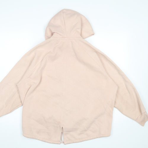 Riani Women Beige Full Zip Hoodie Size 12 Cotton Blend