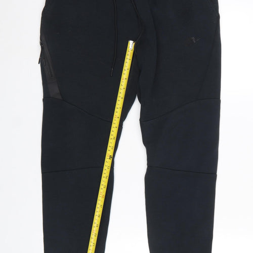 Nike Women’s Black Fleece Sweatpants M Regular Fit Tapered Leg