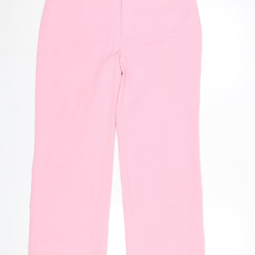 Zara Woman Pink Slim Straight Trousers Womens Size 12