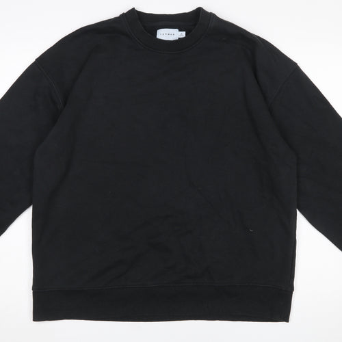 Topman Men's Black Crew Neck Sweatshirt Size M Classic Cotton Blend