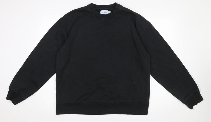 Topman Men's Black Crew Neck Sweatshirt Size M Classic Cotton Blend
