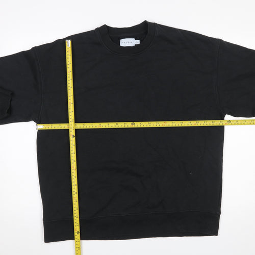 Topman Men's Black Crew Neck Sweatshirt Size M Classic Cotton Blend