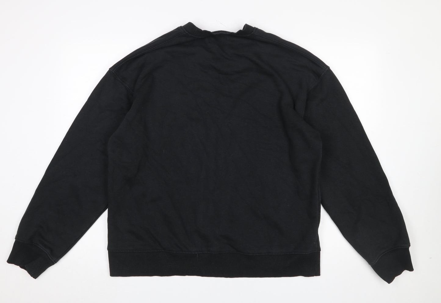 Topman Men's Black Crew Neck Sweatshirt Size M Classic Cotton Blend