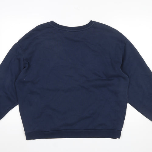 Slazenger Women Navy Blue Crew Neck Pullover Sweatshirt UK 14