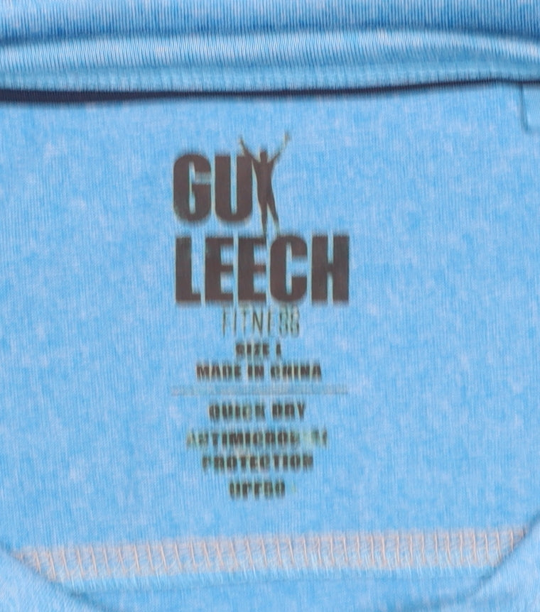 Guy Leech Men's Blue Quick Dry Active T-Shirt Size L