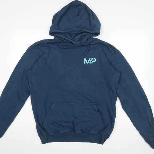 MP Men's Blue Pullover Hoodie Small Regular Fit Cotton