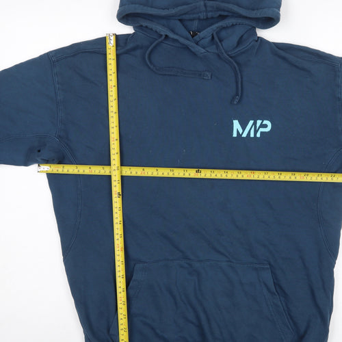 MP Men's Blue Pullover Hoodie Small Regular Fit Cotton