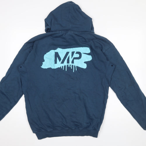 MP Men's Blue Pullover Hoodie Small Regular Fit Cotton