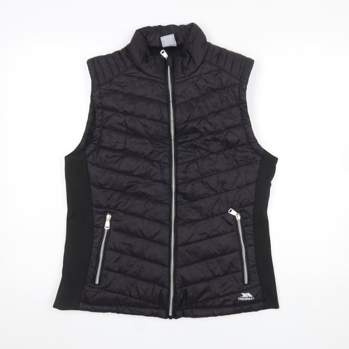 Trespass Womens Black XL Puffer Waistcoat Gilet Outdoor Quilted Zip Vest