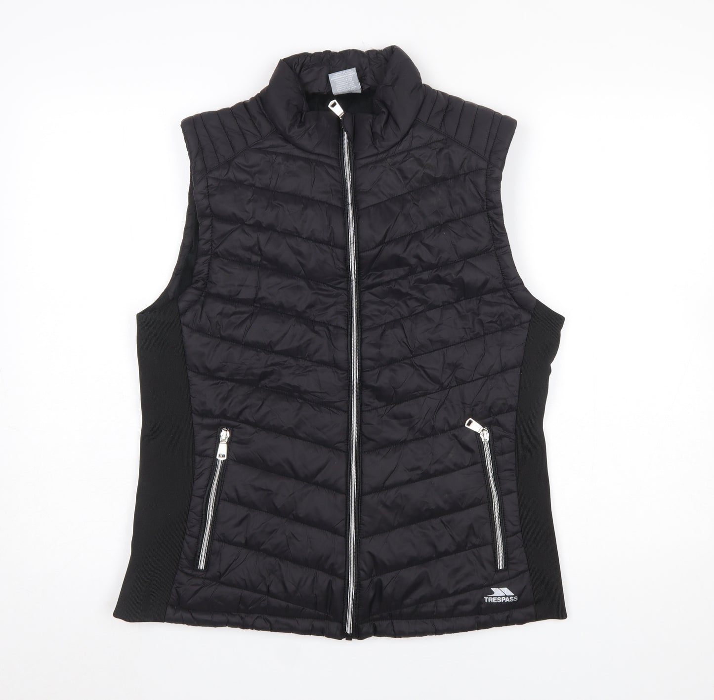 Trespass Womens Black XL Puffer Waistcoat Gilet Outdoor Quilted Zip Vest