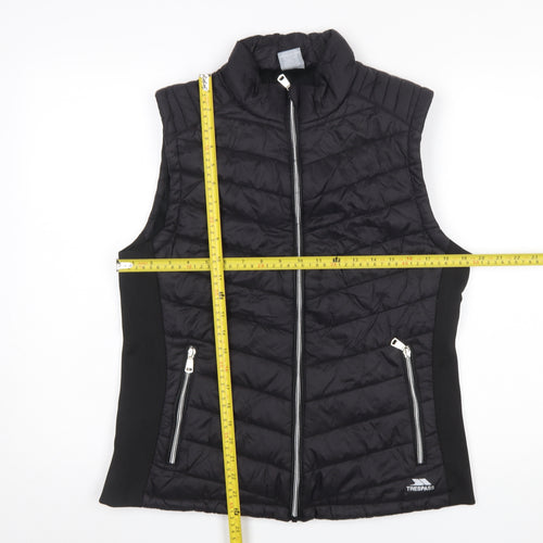 Trespass Womens Black XL Puffer Waistcoat Gilet Outdoor Quilted Zip Vest