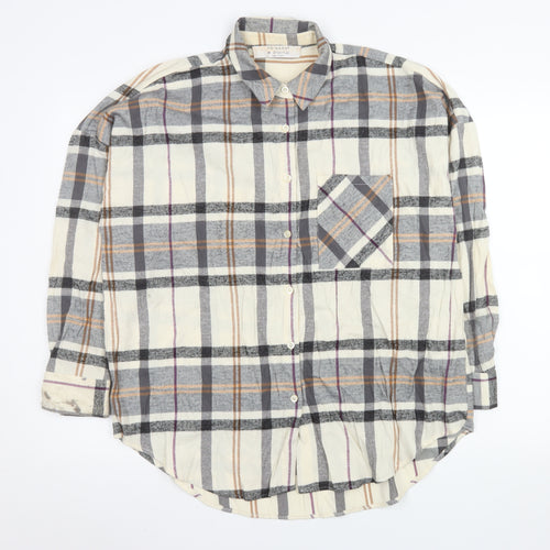 Primark Men's Multicoloured Check Button-Up Shirt M Regular Fit