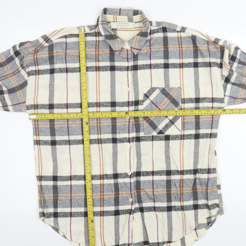 Primark Men's Multicoloured Check Button-Up Shirt M Regular Fit