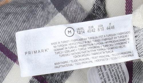 Primark Men's Multicoloured Check Button-Up Shirt M Regular Fit
