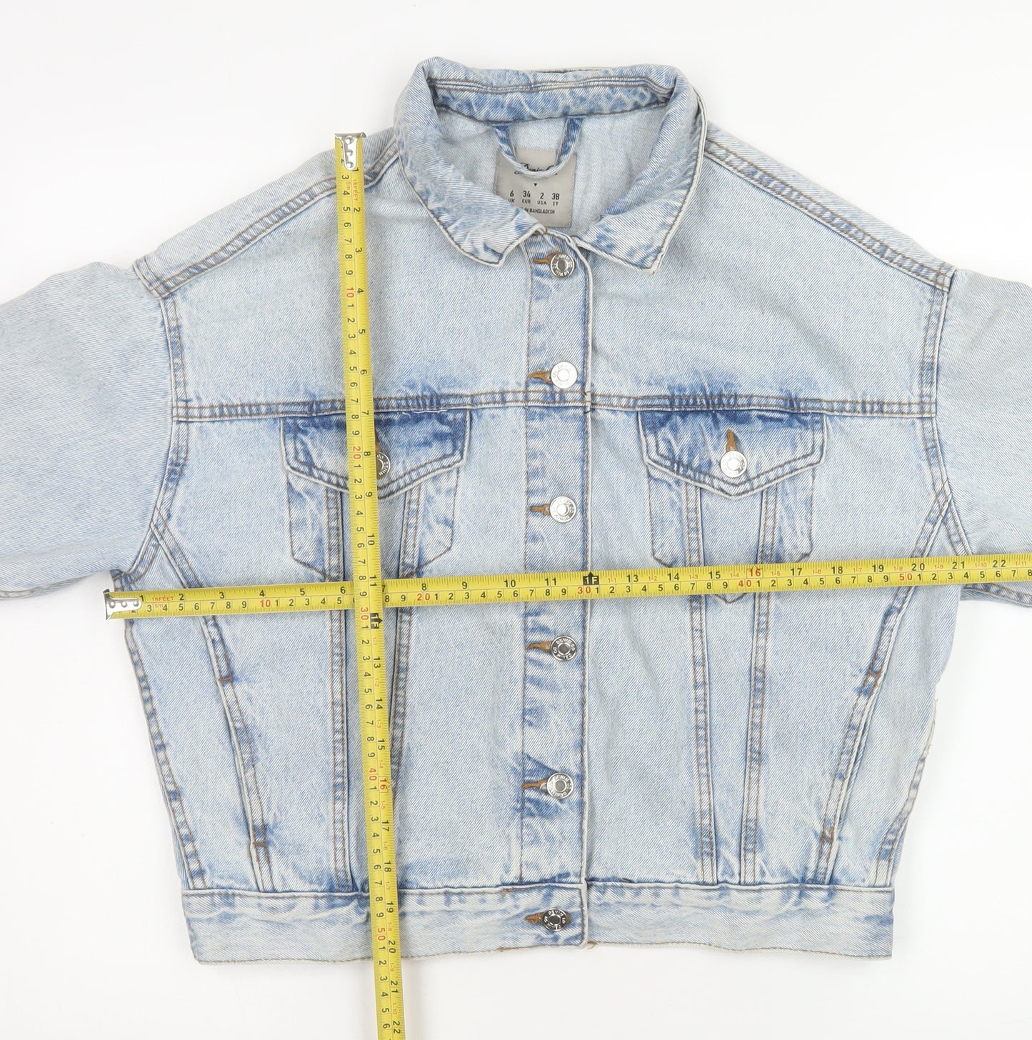 Denim Co. Women’s Blue Cotton Denim Jacket Size 6 Regular