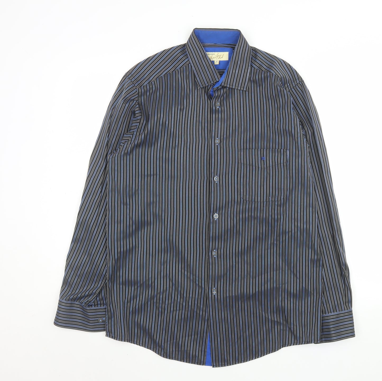 Daniel Grahame Men's Blue Striped Long Sleeve Button-Up Shirt Size M