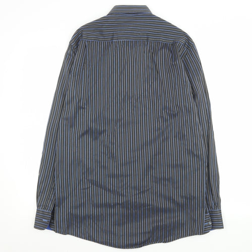Daniel Grahame Men's Blue Striped Long Sleeve Button-Up Shirt Size M