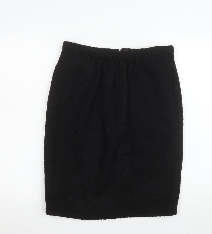 L.K. Bennett Women's Black Wool Pencil Skirt Size 12