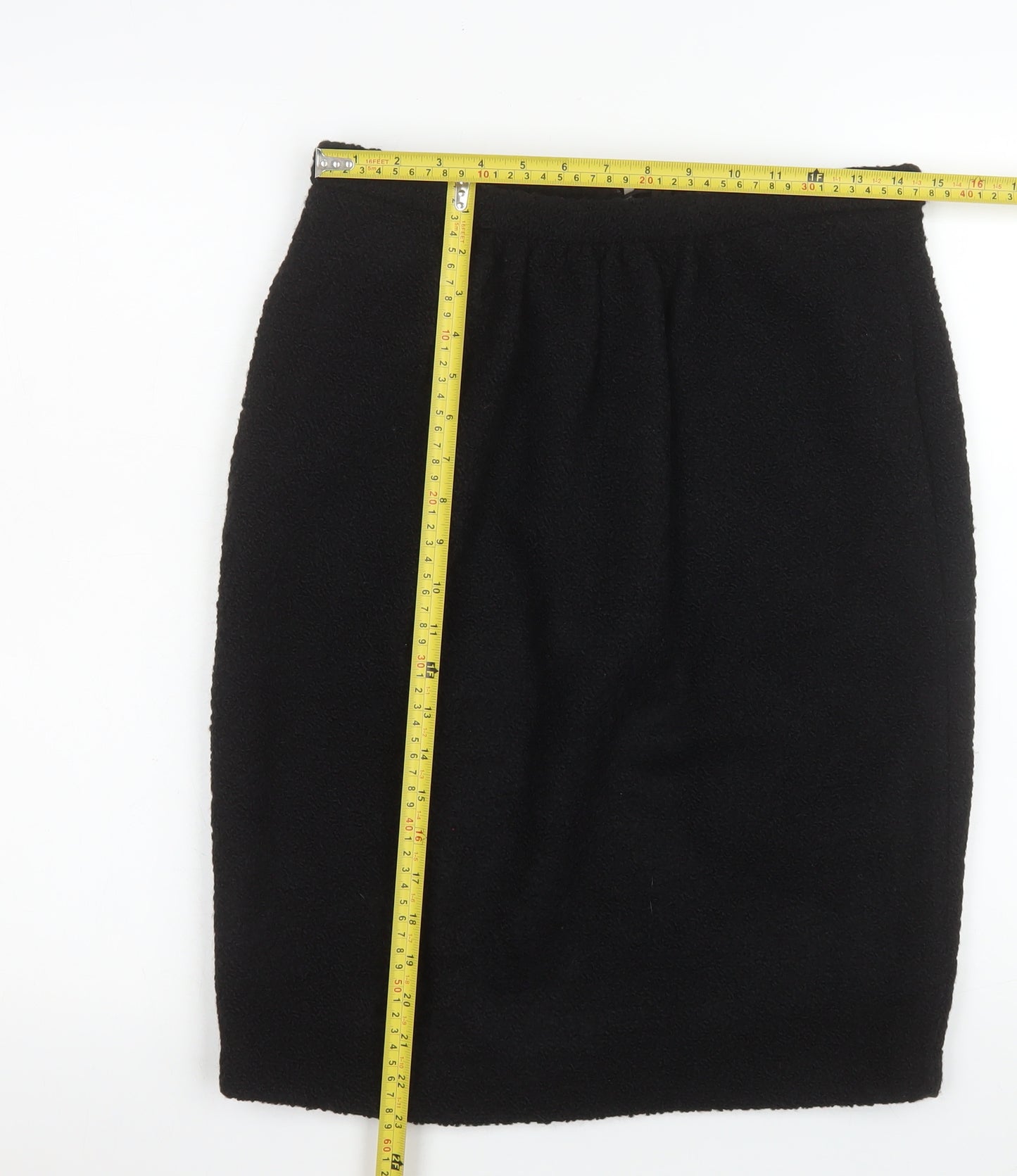L.K. Bennett Women's Black Wool Pencil Skirt Size 12