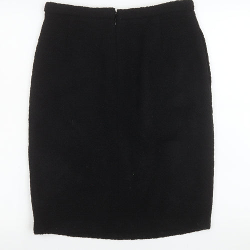 L.K. Bennett Women's Black Wool Pencil Skirt Size 12