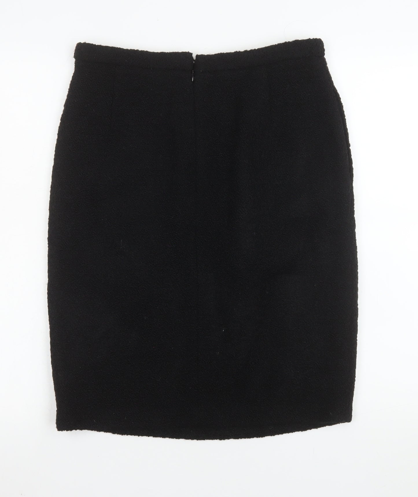 L.K. Bennett Women's Black Wool Pencil Skirt Size 12
