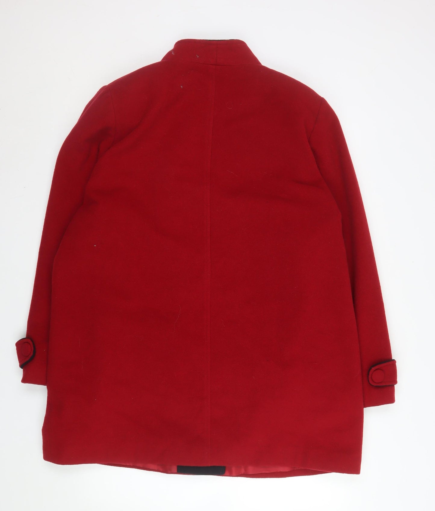 EWM Pure Classics Women Red Wool Blend Pea Coat Size 18