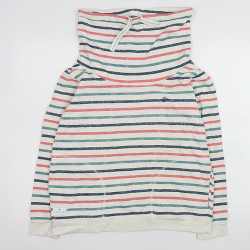 Brakeburn Womens Beige Striped Size 10 Pullover Sweatshirt