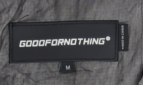 GOODFORNOTHING Men's Grey Puffer Jacket Hooded Size M Winter Coat