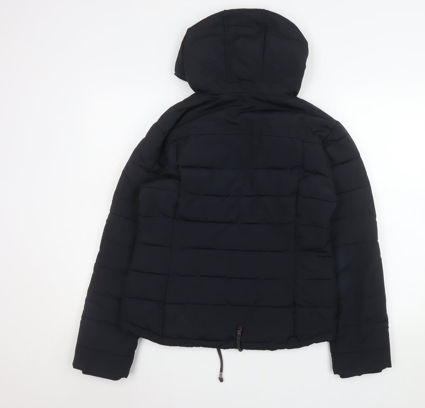 Topshop Women’s Black Puffer Jacket Hooded Size 10