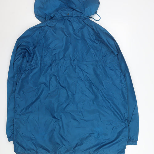 Gelert Men Blue Waterproof Hooded Rain Jacket L Outdoor Coat