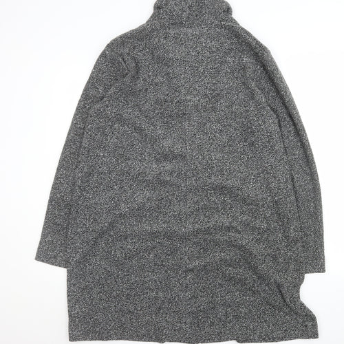 Next Women’s Grey Long Knit Overcoat Size 20 Classic Style