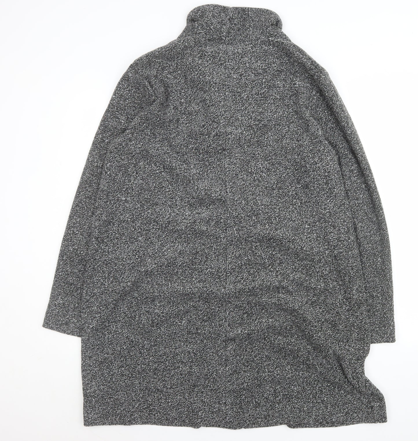 Next Women’s Grey Long Knit Overcoat Size 20 Classic Style