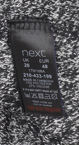 Next Women’s Grey Long Knit Overcoat Size 20 Classic Style
