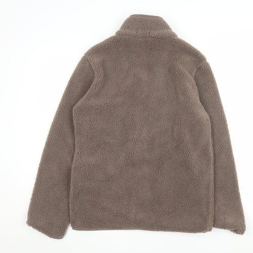 New Look Men Brown XS Full Zip Fleece Jacket