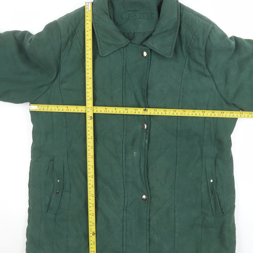 Finesse Women’s Green Quilted Mid-Length Jacket Size 14