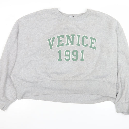 Primark Womens Grey Venice 1991 Pullover Sweatshirt Size L 14/16