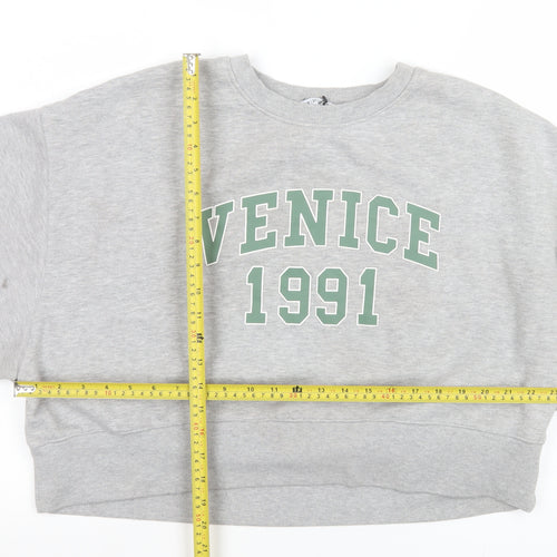 Primark Womens Grey Venice 1991 Pullover Sweatshirt Size L 14/16