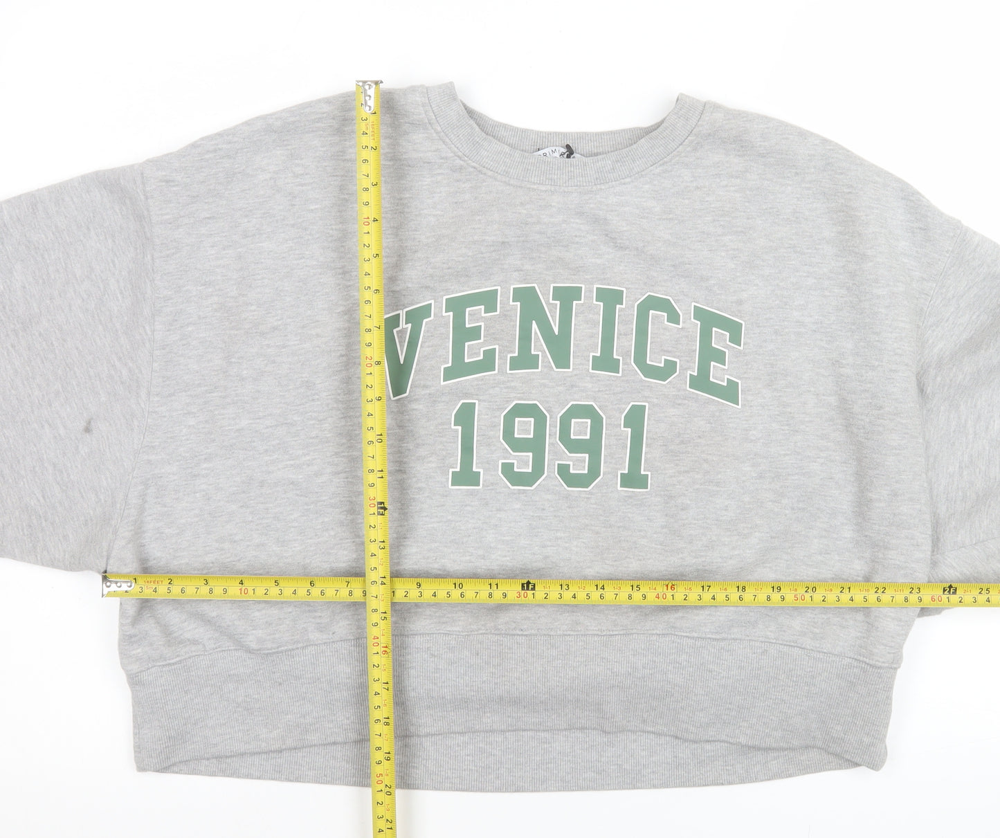 Primark Womens Grey Venice 1991 Pullover Sweatshirt Size L 14/16