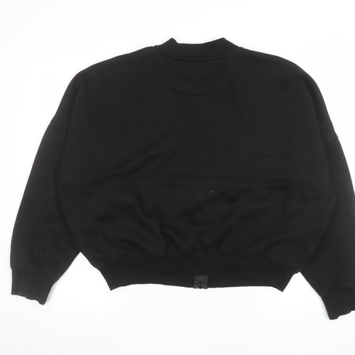Rising Mens Black Cotton Blend Full Zip Casual Jacket L