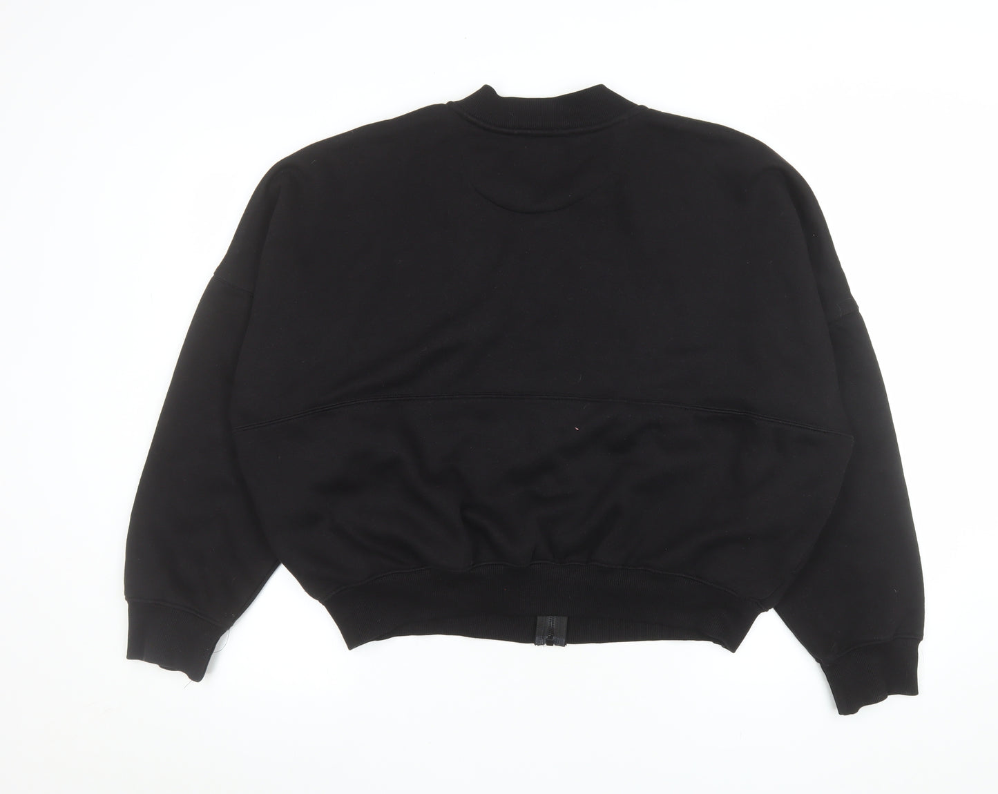 Rising Mens Black Cotton Blend Full Zip Casual Jacket L
